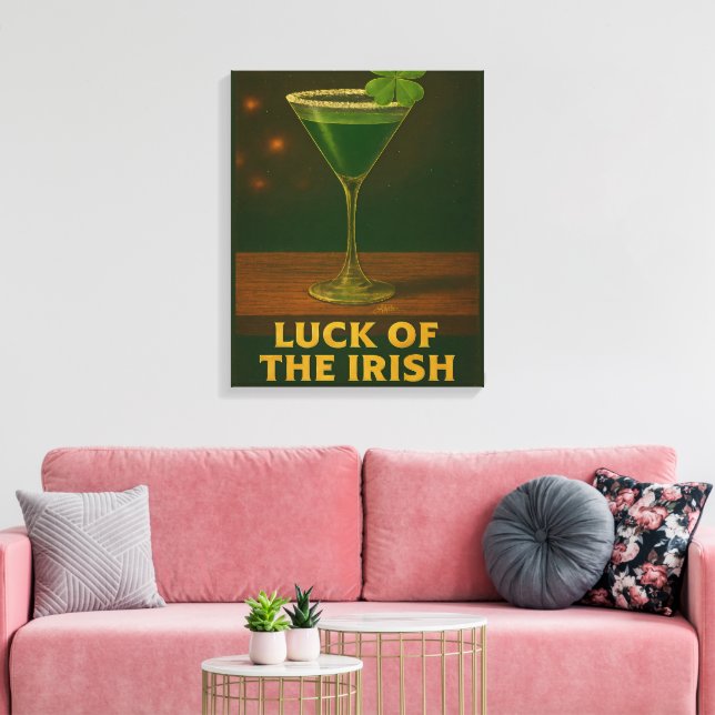 Toile Martini Trèfle Chance de la Saint-Patrick (Insitu(Salon))