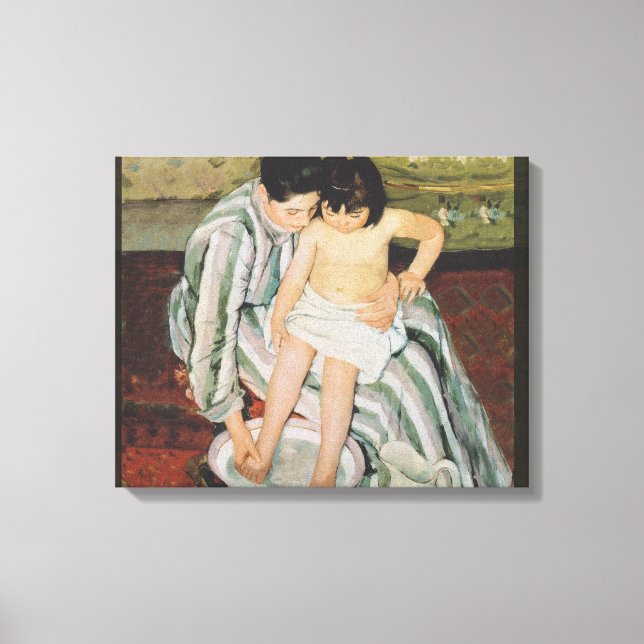Toile Mary Cassatt Peinture sur le bain de l'enfant (Recto)