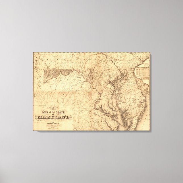 Toile MarylandCarte panoramiqueMaryland (Recto)