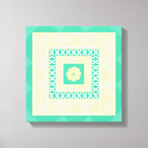 Toile Masi traditionnel de Fijian dans des tons d'été