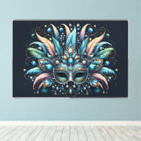 Masque de bijoux à plumes Boho Masquerade