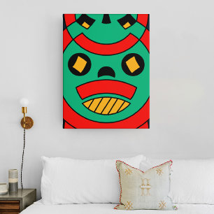 Toile Masque d'horreur tribal