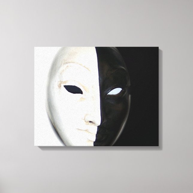 Toile Masque noir et blanc (Recto)