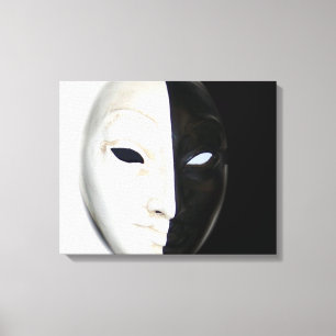 Toile Masque noir et blanc