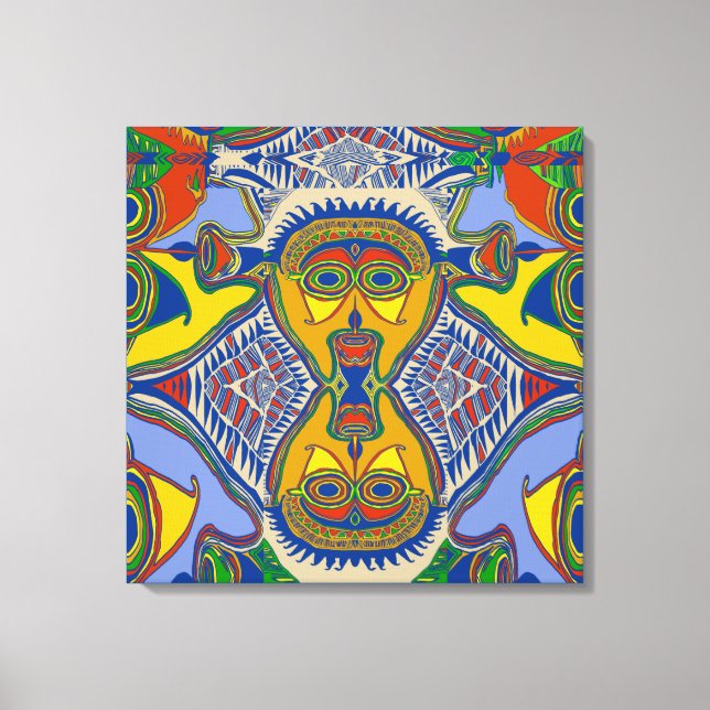 Toile Masque tribal Shaman (Recto)
