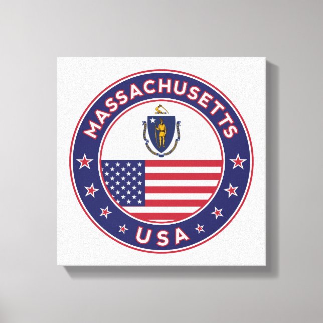 Toile Massachusetts, États-Unis, affiche du Massachusett (Recto)