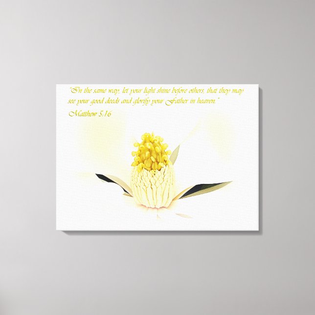 Toile Mathew 5:16 Inspirational (Recto)