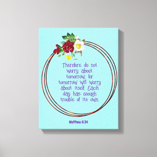 Toile Mathew 6: 24 | Citations bibliques motivationnelle (Recto)