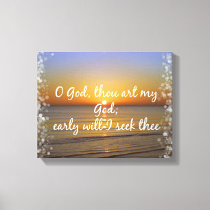 Toile Matin Bible Verse Chercher Dieu