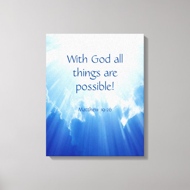 Toile Matthieu 19:26 (Recto)