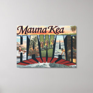 Toile Mauna Kea, Hawaï - grandes scènes de lettre