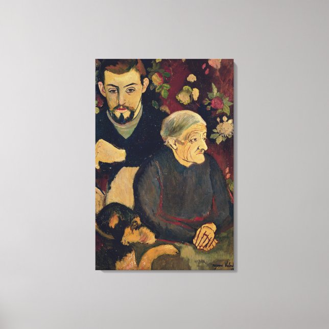 Toile Maurice Utrillo, sa grand-mère et son chien (Recto)