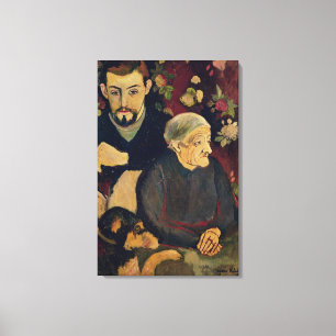 Toile Maurice Utrillo, sa grand-mère et son chien