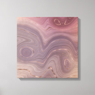 Toile Mauve Strata   Dusty Rose et Rose Gold Agate