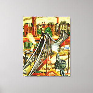 Toile Max Beckmann - The Iron Bridge, peinture d'art,