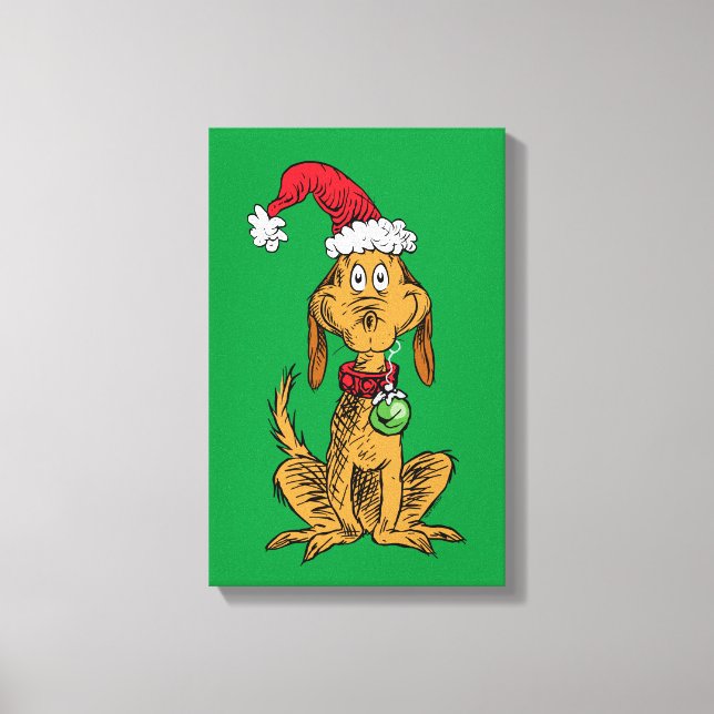 Toile Max the Dog in Santa Hat (Recto)