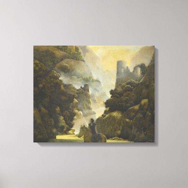 Toile Maxfield Parrish Aucassin Cherche Nicolette (Recto)