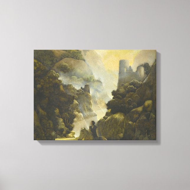 Toile Maxfield Parrish Aucassin Cherche Nicolette (Recto)