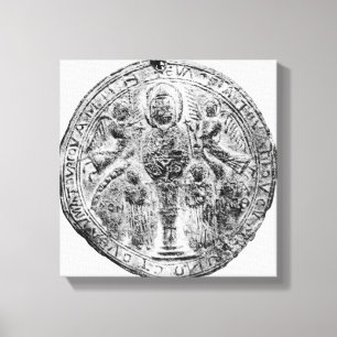 Toile Médaillon décoré dans la technique de cloisonne