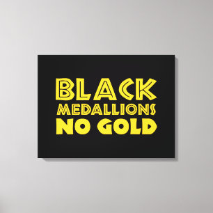 TOILE MÉDALLIONS NOIRES PAS D'OR