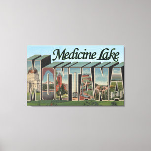 Toile Medicine Lake, Montana