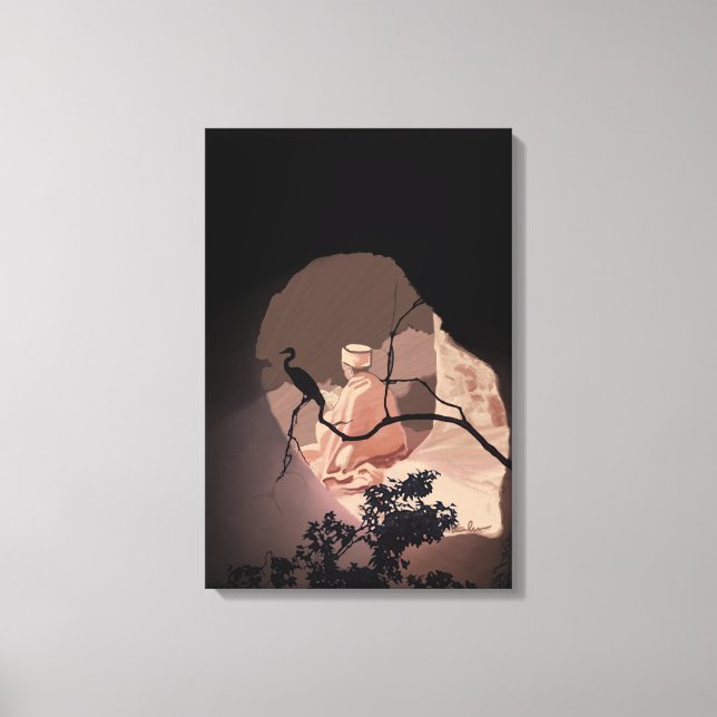 Toile Méditation dans un Ethiopien à travers la fenêtre (Recto)