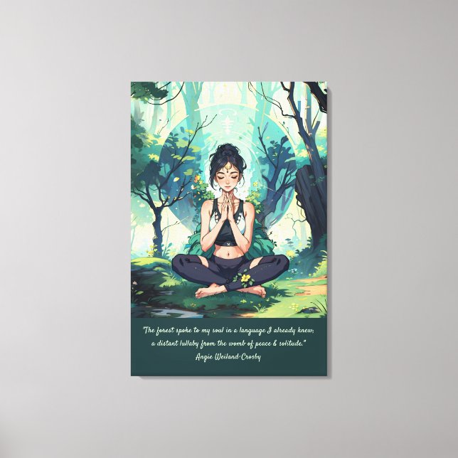 Toile Méditation du Yoga de Forêt Naturelle Reiki Master (Recto)