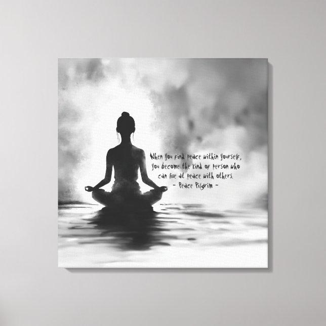 Toile Méditation Yoga Instructeur Lotus Pose Peinture à  (Recto)