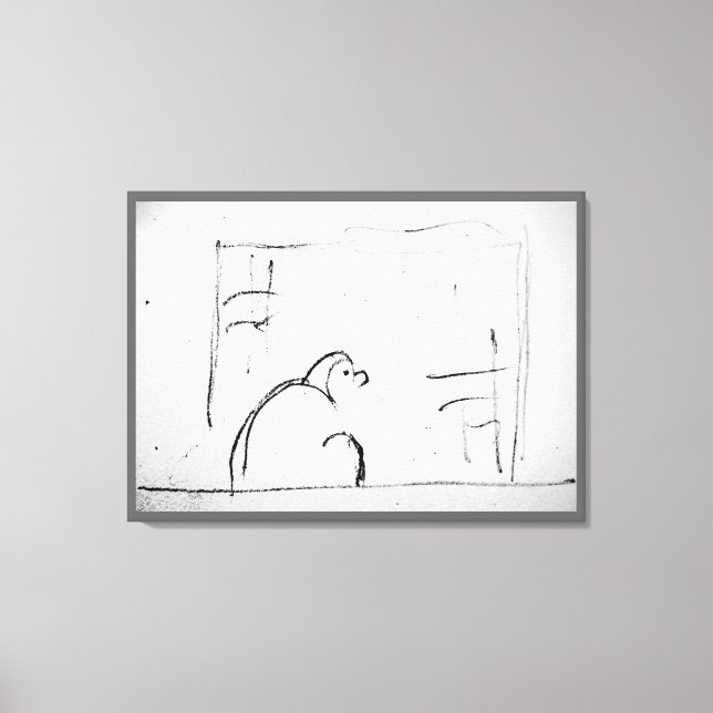 Toile Méditer Daruma peinture zen originale (Recto)