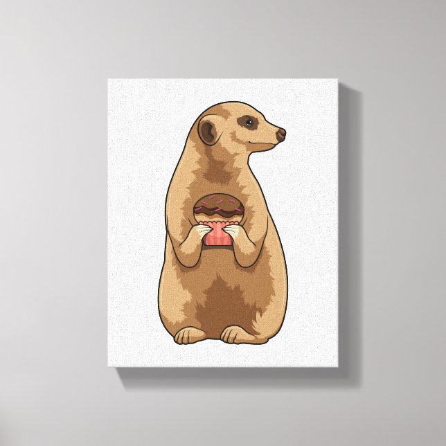 Toile Meerkat avec Muffin (Recto)