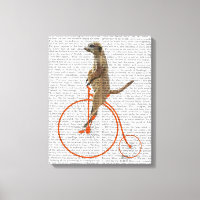 Meerkat sur Orange Penny Farthing