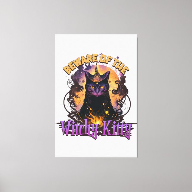 Toile Méfiez-vous de la cuisine Kitty Item pour Hallowee (Recto)