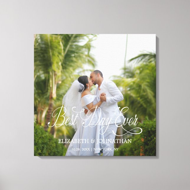 Toile Meilleur Mariage personnalisé (Recto)