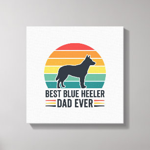 Toile Meilleur Papa Blue Heeler Ever Création Vintage Pa