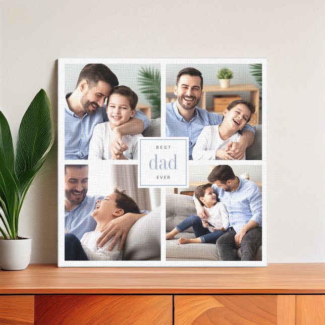Toile Meilleur papa Ever Enfants Collage photo (Créateur téléchargé)