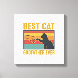 Toile Meilleur Parrain de Chat de tous les temps Design