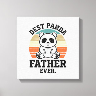 Toile Meilleur père panda jamais conception de chemise v
