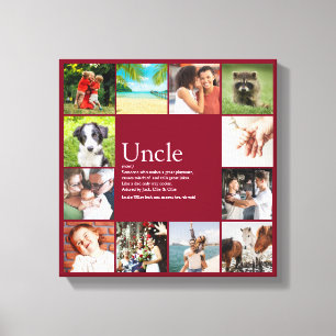 Toile Meilleur Quote d'oncle Fun Cool Photo Collage