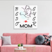 Meilleure maman toujours minimaliste ligne Art Fêt