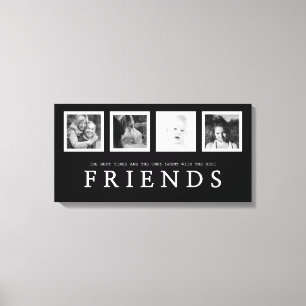 Toile Meilleurs amis avec quatre photos Instagram
