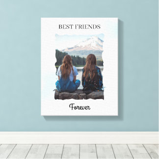 Toile Meilleurs Amis Pour Toujours Photo Personnalisée 