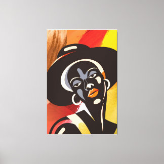 Toile Melancholy in Abstraction: Female Silhouette