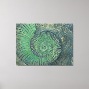 Toile Mélange de peinture à l'ammonite