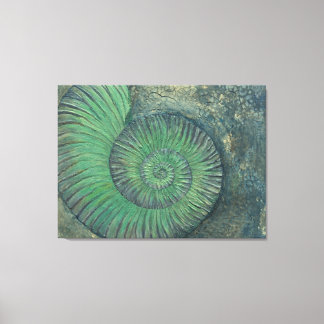 Toile Mélange de peinture à l'ammonite