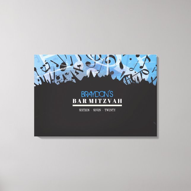 Toile MELODY OF THE TORAH Bar Bat mitzvah Se connecter B (Recto)