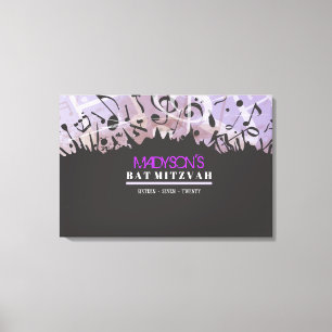 Toile MELODY OF THE TORAH Bar Bat mitzvah Se connecter B