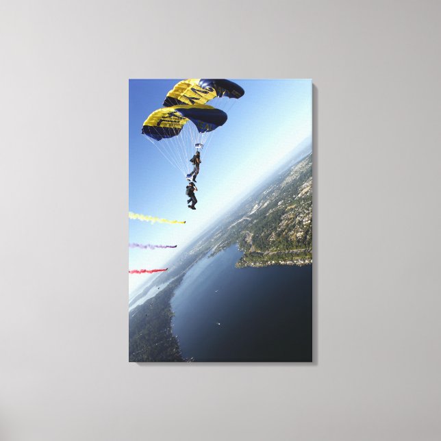 Toile Membres de l'équipe de parachutistes de la marine  (Recto)