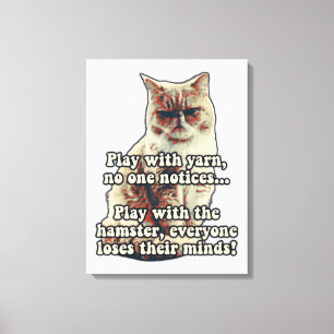 Toile Mème de chat fâché drôle pour les kitty personnes 