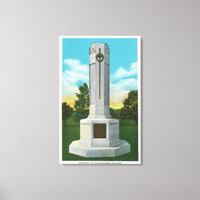 Toile Mémorial à la vue du soldat inconnu (Recto)