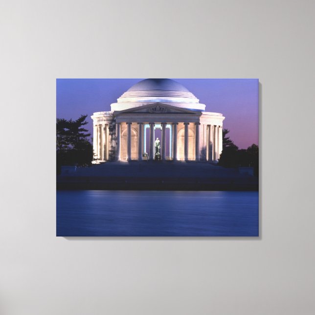 Toile Mémorial Thomas Jefferson à Dusk (Recto)
